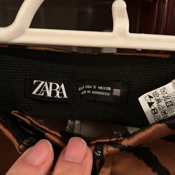 ZARA animal print flare pants size small - Picture 10 of 11